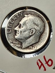 U S Currency 1946 Silver Roosevelt Dime