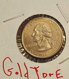 Rare Gold Tone U S Currency 2002 Tennesse State Quarter