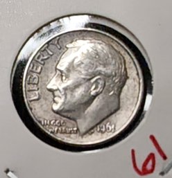 U S Currency 1961 Roosevelt Dime