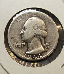 U S Currency 1944 Silver Washington Quarter