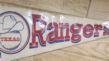 Vintage Authentic Rangers Full Size Pennant