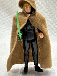 Original Kenner Star Wars Action Figure Luke Jedi Knight W Cape & Green Lightsaber ROTJ  Outstanding Cond