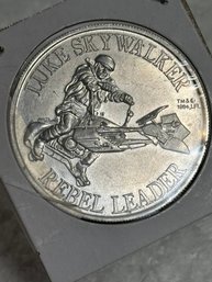 Star Wars POTF Coin Luke Skywalker Rebel Leader