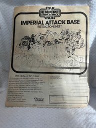 Original Kenner Star Wars Imperial Attack Base Instructions Vg Cond