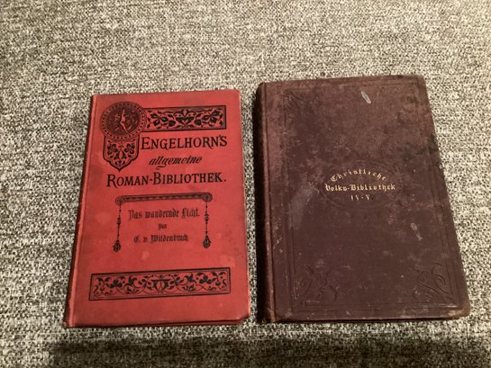 Vintage Bibliothek Books 1880 And 1893 Engelhorns