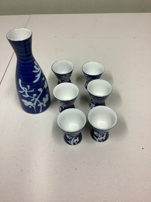 Sake Set Asian Motif