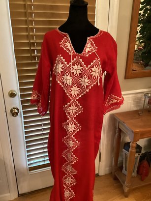Vintage Bohemian Embroidered Style Dress