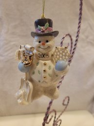 Lenox 2005 Snowman A Chilly Christmas Annual Ornament - NEW IN BOX