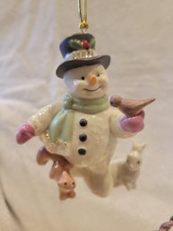 Lenox 2009 Snowman Snowy Friends Annual Ornament - NEW IN BOX