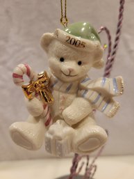 Lenox 2005 Teddy's Sweetest Christmas Annual Ornament - NEW IN BOX