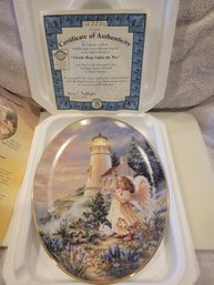 Bradford Exchange A Little Hope Lights The Way - 1st Collector Plate - An Angel's Light Collection - NEW -NIB