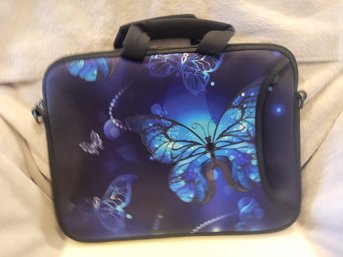 Neoprene Computer Laptop Carry Case - Zipper Closure And Zipper Storage Pouch - Excellent Used Condition