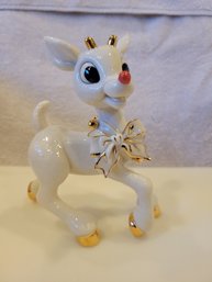 Lenox Rudolph The Red Nosed Reindeer With Bow - Large - Big - Figure Christmas Holiday - New In Box