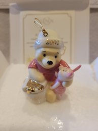 Lenox 2001 A Honey Of A Holiday Pooh & Piglet From Disney Showcase Collection - New In Box - Never Displayed