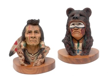 Niel Rose Native American Bust Sculptures