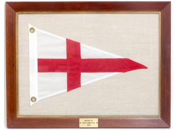 Framed Raritan Yacht Club Flag