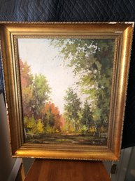 Oil On Canvas Of Landscape Scene