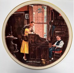 Norman Rockwell Collectors Plate Marriage License