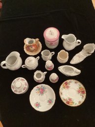 Group Lot Of 15 Small China Pieces