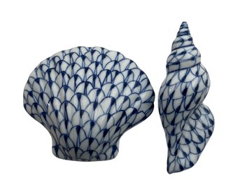 Blue And White Porcelain Sea Shells