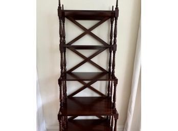 Beautiful Lattice Back Bookcase - Deeper On The Lower Shelves