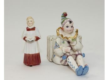 Schmid Music Clown And Royal Doulton Figurine