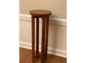 4-Legged Round-Top Wooden Stool Or Plant Stand