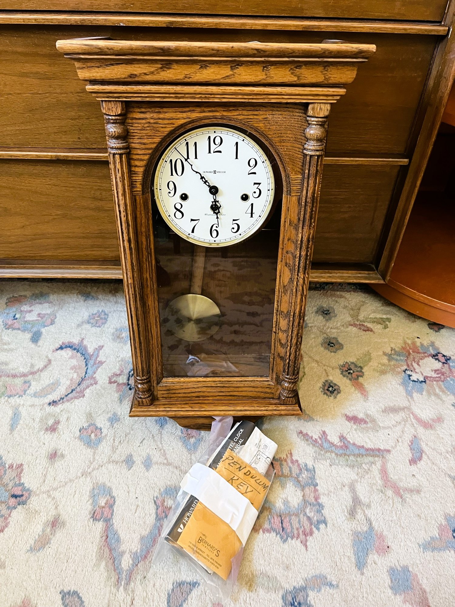 Shop 4F / Vintage Howard Miller Westminster Chime Wall Clock