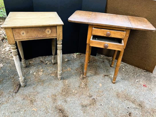 G/ 2pcs - Vintage Wooden End Side Accent Tables