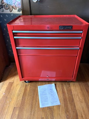 DR/ Husky 4 Section Rolling Red Metal Tool Cart