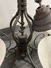 Beautiful Iron & Frosted Glass 5 Light Ceiling Fixture Chandelier