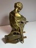 Lovely Vintage French Bronze Sculpture Seated Sappho Signed J. Pradier