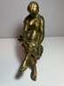 Lovely Vintage French Bronze Sculpture Seated Sappho Signed J. Pradier