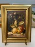 4 Pc Small Framed Artwork - Watercolor Mariam Attarian, Reverse Glass Hand Painting, Still Life Paint Canvas..