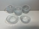 10 Glass Dessert Bowls - 9 Small And 1 Slightly Larger