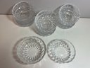 10 Glass Dessert Bowls - 9 Small And 1 Slightly Larger