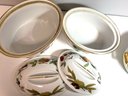 3 Pretty Royal Worcester Evesham Porcelain Oven To Table Casserole Dishes W Covers - 2 Oval 1 Round