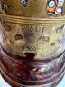 Tall 15'h Vintage Prosit German Ornately Painted Stoneware Stein Tankard Pitcher