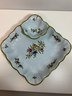 3 Pretty Square Serving Plates - Michel Painted Glass, Villeroy & Boch Cottage, Chip & Dip From Italy