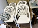 CRK5/RER 4pcs: White Outdoor Patio Armchairs By Grosfillex
