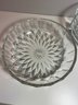 3 Assorted Round Glass Serving Bowls - 1 W Etched Name On Bottom, 1 W Square Base