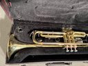 BL/ Vintage Yamaha Trumpet In Carry Case & String Bolo Tie