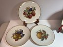Set Of 6 Vintage Baronet China Eschenbach Salad/Dessert Plates - Fruit Design Bavaria Germany