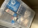 BL/ 4 Bins Electrical Bundle- Assorted Bulbs, Switch Plates, Wires, Sockets, Dimmers, Cable...& More