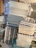 BL/ Huge Awesome Bundle Of Disassembled Sturdy Plastic Shelving - Shelves & Support Poles Galore