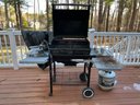 D/ Weber Silver Outdoor Grill #8128 On Wheels W Cover, Propane Tank & Tools Shown