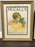 Framed Print McCall's Magazine Sept 1925 & Framed Silhouette Well Dressed Lady Signed Baron Scotford 1920