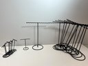 20 Black Metal Necklace Bracelet Jewelry Display Stands - 12 X 10' Tall And 8 X 4' Tall