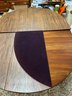 CRC5/G: Beautiful Oval Mahogany Dining Table With 2 Leaves And Table Pads