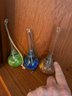 DR/ 8pcs - Assorted Glass Decor: Candle Holders, Bud Vase, Teardrop Hanging Art Etc